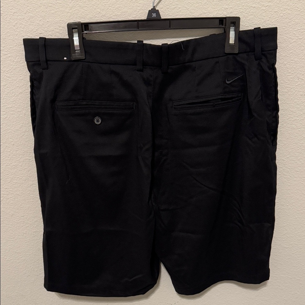 Nike Men's Black Flat Front Shorts - Picture 2 of 5
